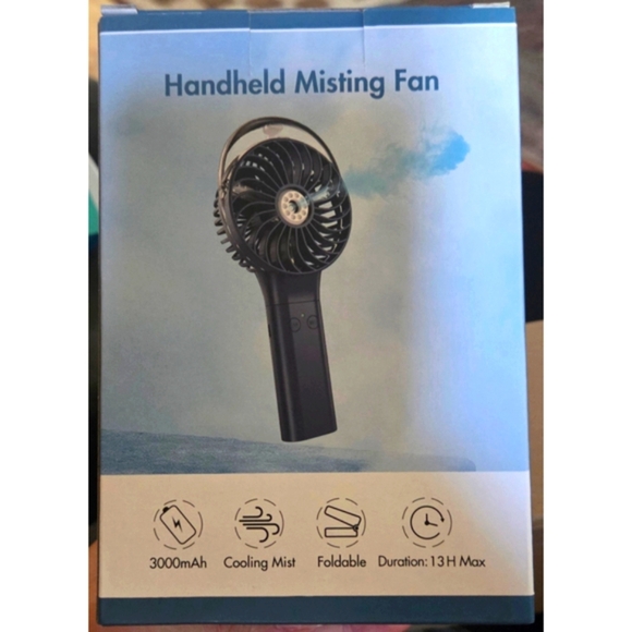 Portable Handheld Misting Fan, 3000mAh Rechargeable Battery Operated. - Picture 9 of 9